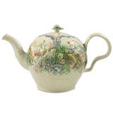 Antique William Greatbatch Creamware pottery Teapot